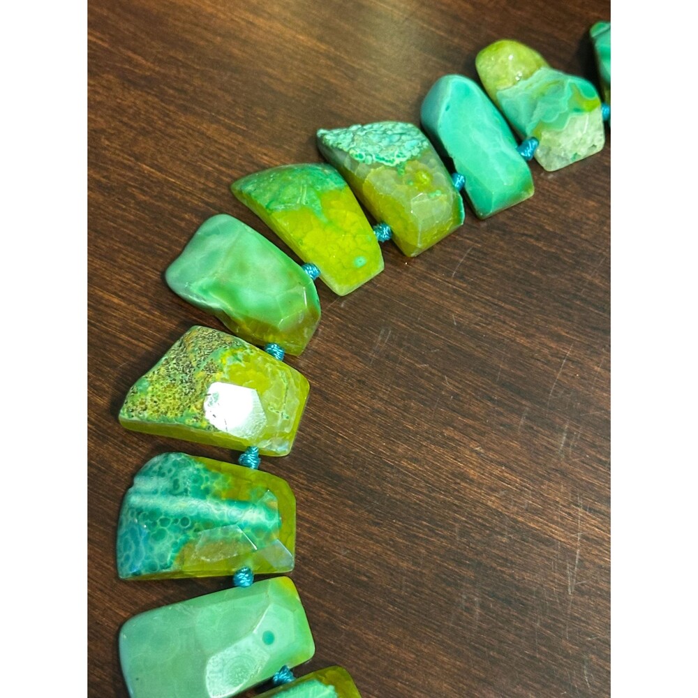 Iris & Lily London Chunky Turquoise Agate Necklace – LUC 925 - Picture 10 of 10